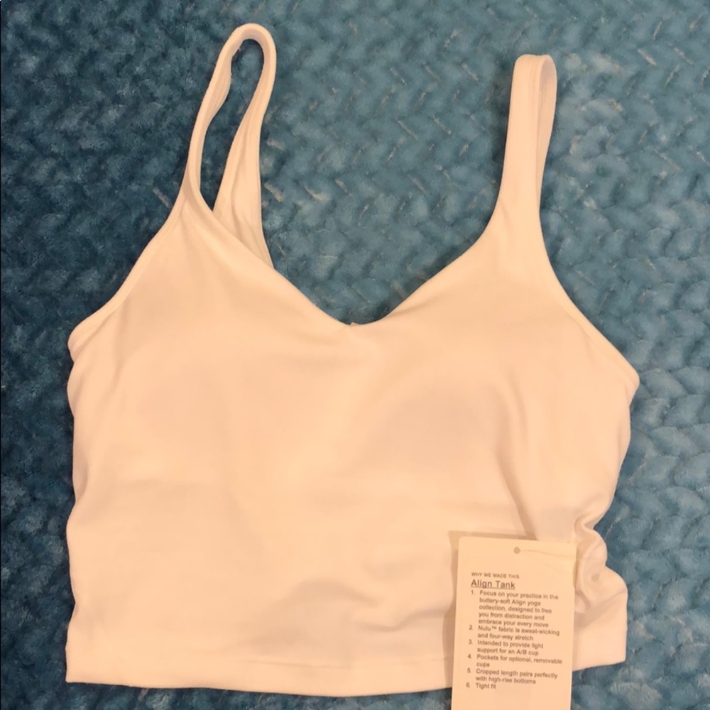 Lululemon 6 White align tank BNWT